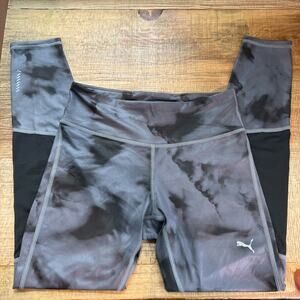 New! Puma Run Favorite DryCell 7/8 Tights Leggings Size SMALL Gray Black NWT